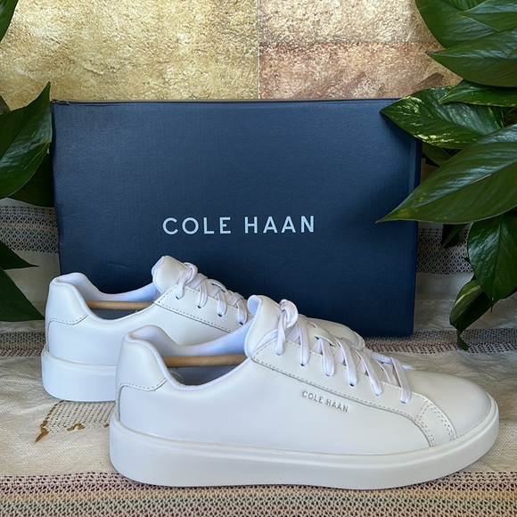 NEW Cole Haan Women’s Leather GC Daily White Lace Sneaker Tennis Shoes, Size 7 - Picture 5 of 16
